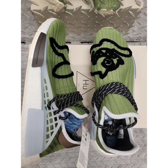 Adidas Pharrell x Billionaire Boys Club Running BBC Dog‎ Green NMD Hu Shoes 11.5 main image 5